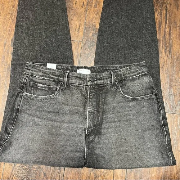 NWT Good American Good Mom Jeans in Black - Picture 4 of 7